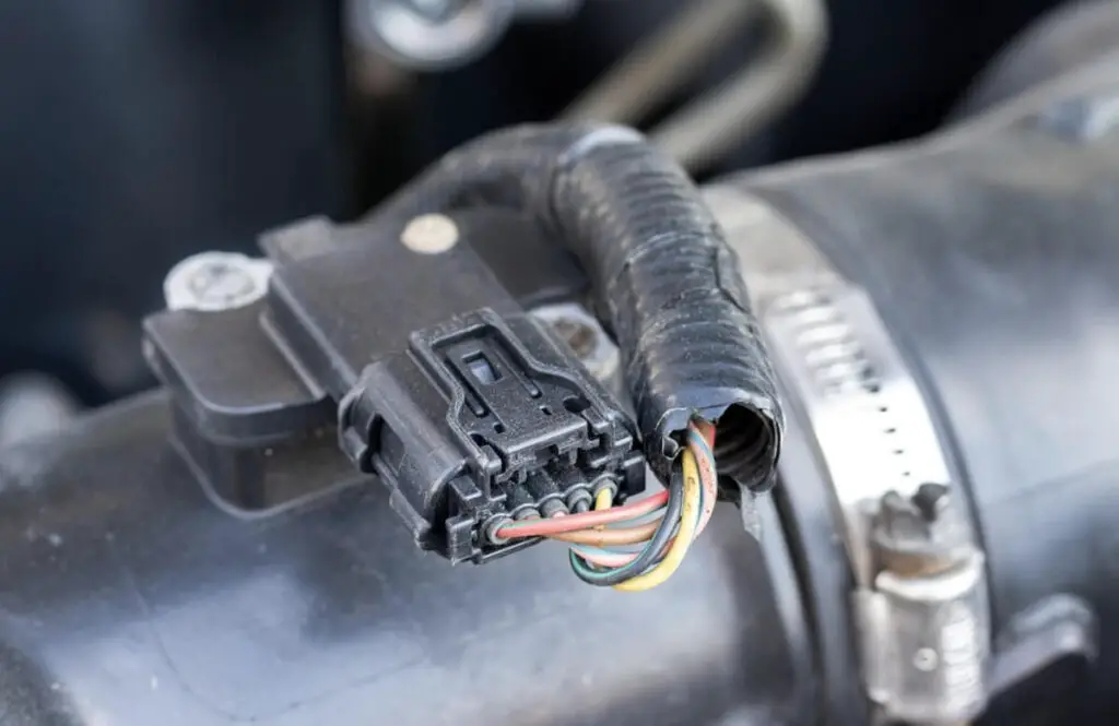 car dies when put in gear due to a dirty air flow sensor