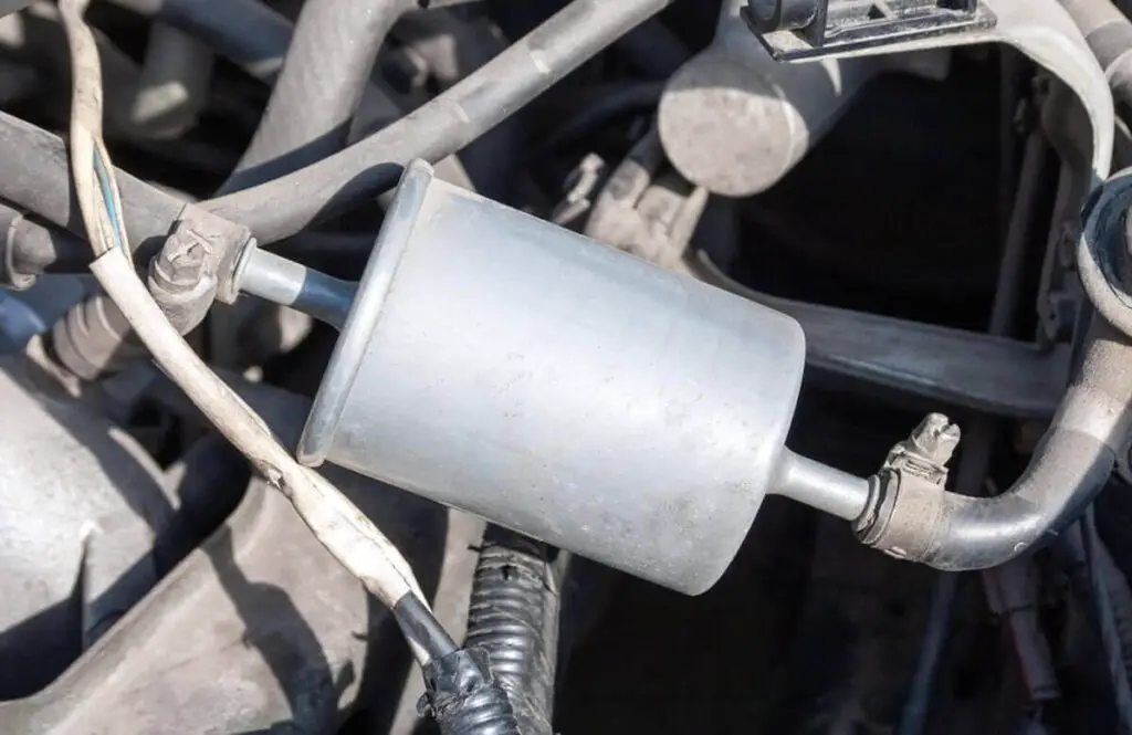 car dies when put in gear due to dirty fuel filter