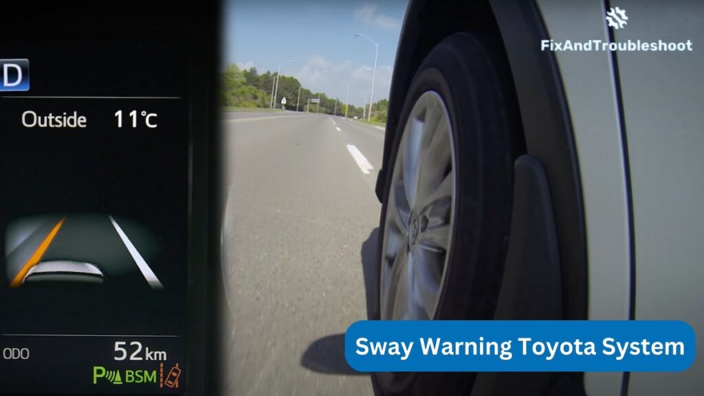 sway warning alert on a Toyota
